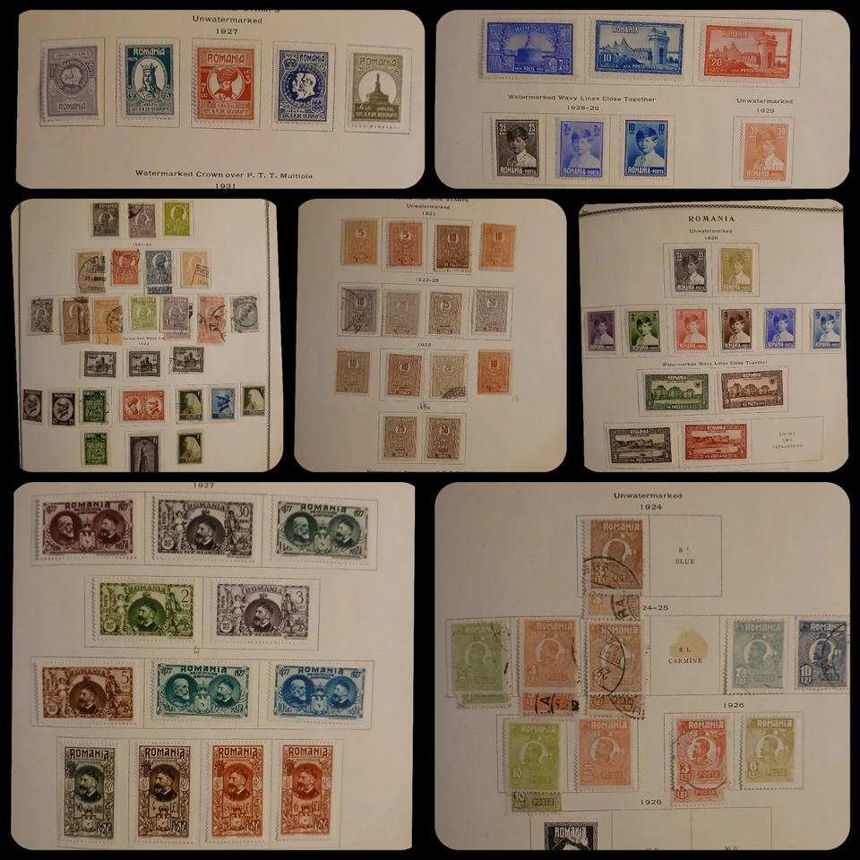 Romanian Stamp Album 1862-1957, Combination of Mint Hinged, MNH & Used  Stamps - Image 4 of 4