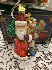 Old World Christmas Glass Ornament 2005 Santa