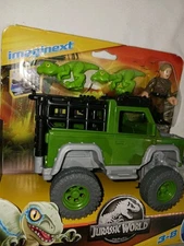 Jurassic World Imaginext Detainment Vehicle and Figure set. Dr. Grant Dinosaurs