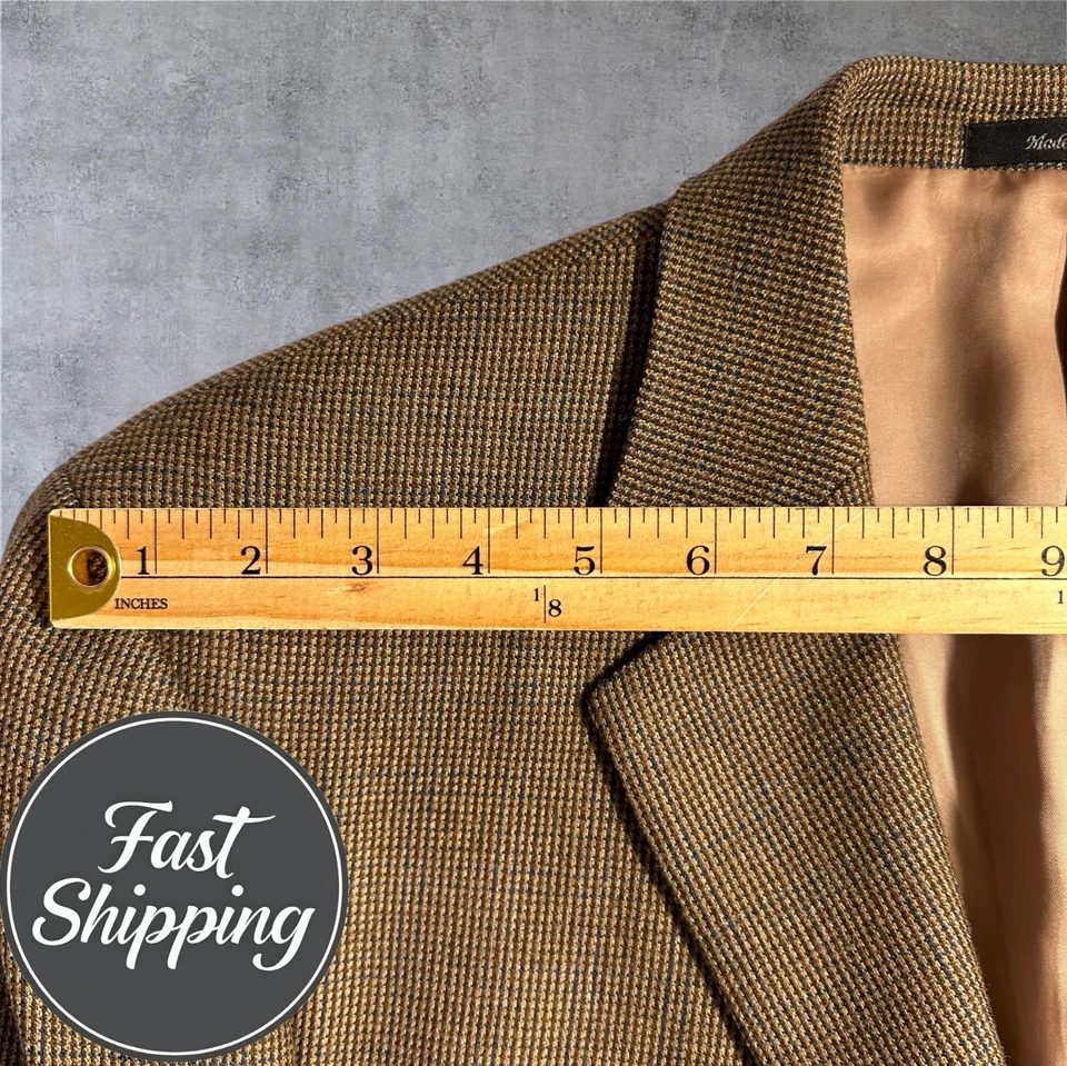 Blazer Ralph Lauren Para Hombre 44R Marrón Lana Abrigo Deportivo Dos Botones Chaqueta Informal Foto 4 de 4