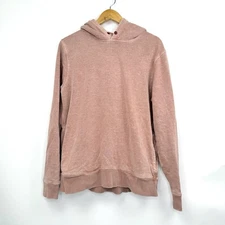 Outerknown Hoodie Mens Medium Sur Snap Hemp Organic Cotton Pullover Pink