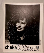 CHAKA KHAN: Authentic Signed Warner Bros. Press Photo 8 x 10 b/w