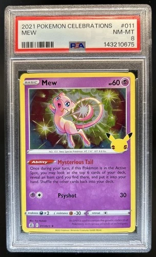 2021 Pokemon SWSH Celebrations Mew Holo #011/025 PSA 8