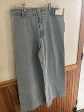 Universal Thread Women's High Rise Sailor Wide Leg Jeans Dark Wash Size 12 Reg.