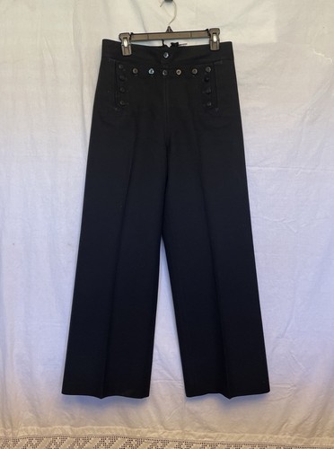 VTG 90s US Navy Wool Sailor Pants 32S DSCP Omega 1996 Enlisted Crackerjack EUC - Foto 12 di 19