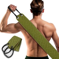 Exfoliating Back Scrubber with Upgraded Handles, 38.5 38.5 4.1 Inch, Green