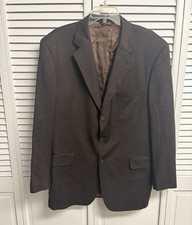 Jos. A. Bank Men's Brown Blazer XL Regular 3-Button Notch Lapel 4-Button