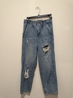 Vervet Flying Monkey Distressed High-Waisted Denim Jeans Size 24 Blue