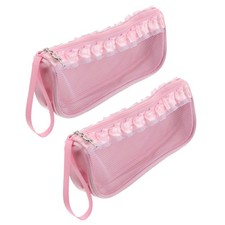 2Pcs Reusable Ballet Shoe Storage Bags Pink Portable Dance Shoe Organizer