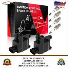 Ignition Coils & Spark Plugs For Toyota 4Runner Tacoma 1997-2000 T100 1998 2.7L