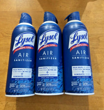 3 Lysol Air Sanitizer White Linen Scent 10oz
