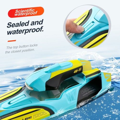 35CM High Speed S1 RC Boat 30KM/H Racing Boat 4CH Remote Control Adult Kids Toy - Picture 6 of 11