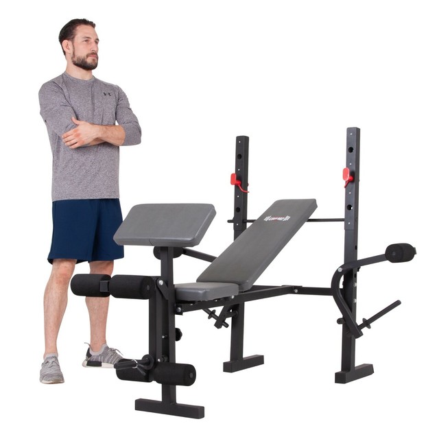 Body Champ Standard Weight Bench With Butterfly And Preacher Curl
