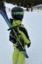 Kids Ski Carrier Carry Strap LIFESAVER DARK GREEN