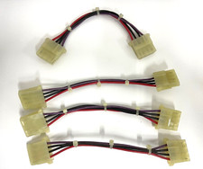 LOT OF 4: 6 INCH Molex 4 Pin Female to Female Power Extension Cable US-MSBX20