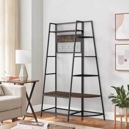 72"Tall Rustic Bookcase Etagere Bookshelf Open Storage Display Rack Clothes Rack