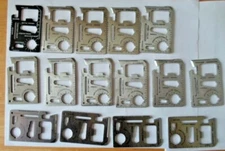  Hardware Credit Card Pocket Multi Tool Lot of 14 SILVER TONED + 1 BLK TELL TOOL