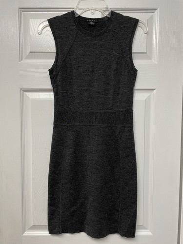Sheath Dress Stretch Wool GRAY 