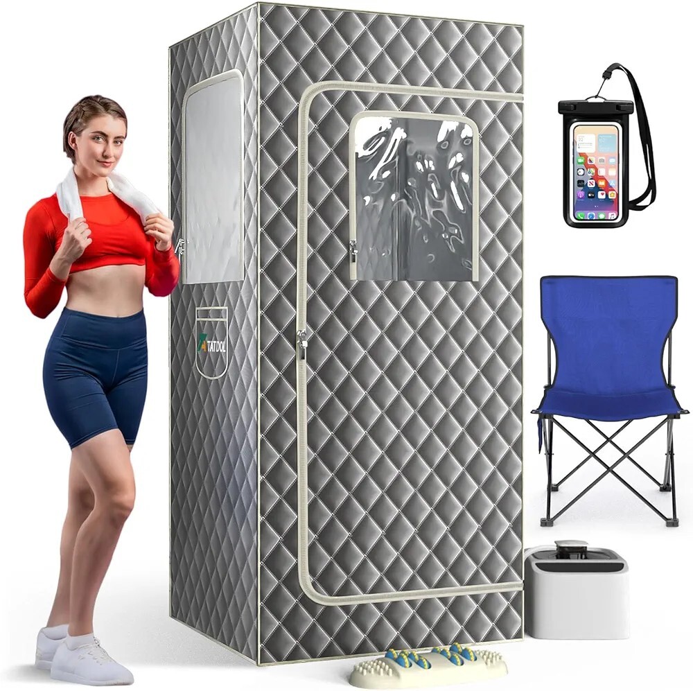 Full Size Home Spa Personal Sauna Room Sojourner Portable Steam Sauna Tent w/FCC