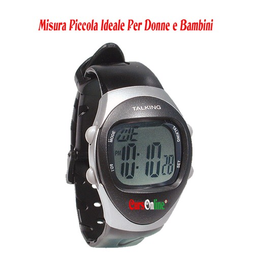 Orologio Parlante Italiano Digitale Da Polso Piccolo Donna Bambino Anziani  Ora | eBay