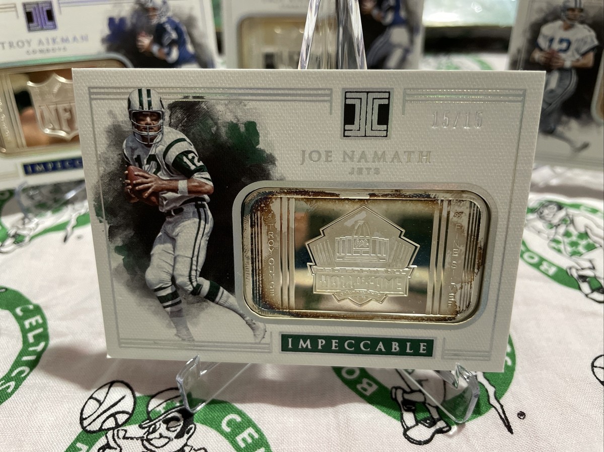 JOE NAMATH SILVER BAR 2017 PANINI IMPECCABLE NEW YORK JETS RARE | eBay