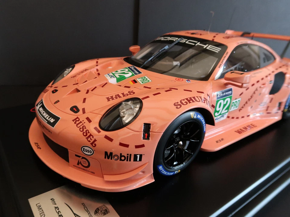 Spark 1/12 Porsche 911 RSR #92 Cochon Rose LMGTE Vainqueur Le Mans 2018 no BBR - Photo 3/4