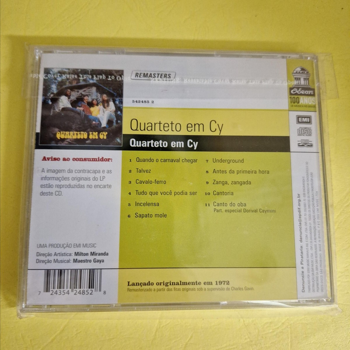 QUARTETO EM CY 1972 ALBUM BOSSA NOVA BRAZILIAN MUSIC REMASTERED CD