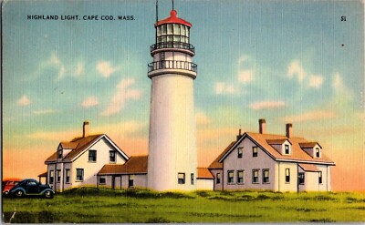 KAPPYS ANTIQUE POST CARDS HIGHLAND LIGHT CAPE COD  MASS (422)