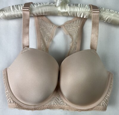 Paramour Bra Felina Size 34DD Carolina Plunge Seamless 115011 Light Beige B33