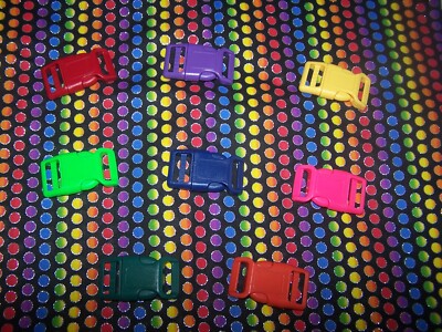 Wet Nose Designs Fun Rainbow Polka Dots Dog Collar Black Glitter COLOR Buckle
