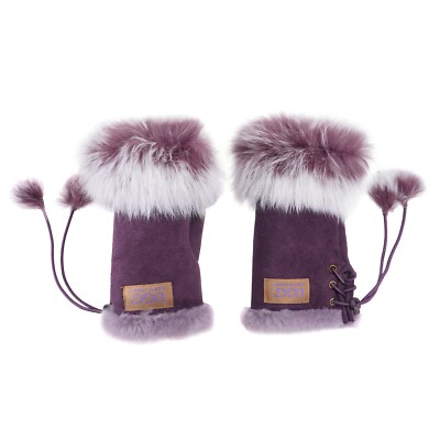【新品未使用】UGG Faux Fur Fingerless Glove UGG Gloves Women Men Australia Premium Sheepskin Wool