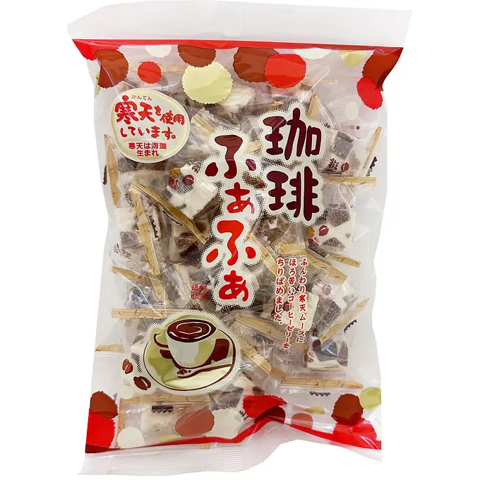 Tsuyamaya Pururi Coffee Jelly Japanese Snack Sweets 珈琲ふあふあ
