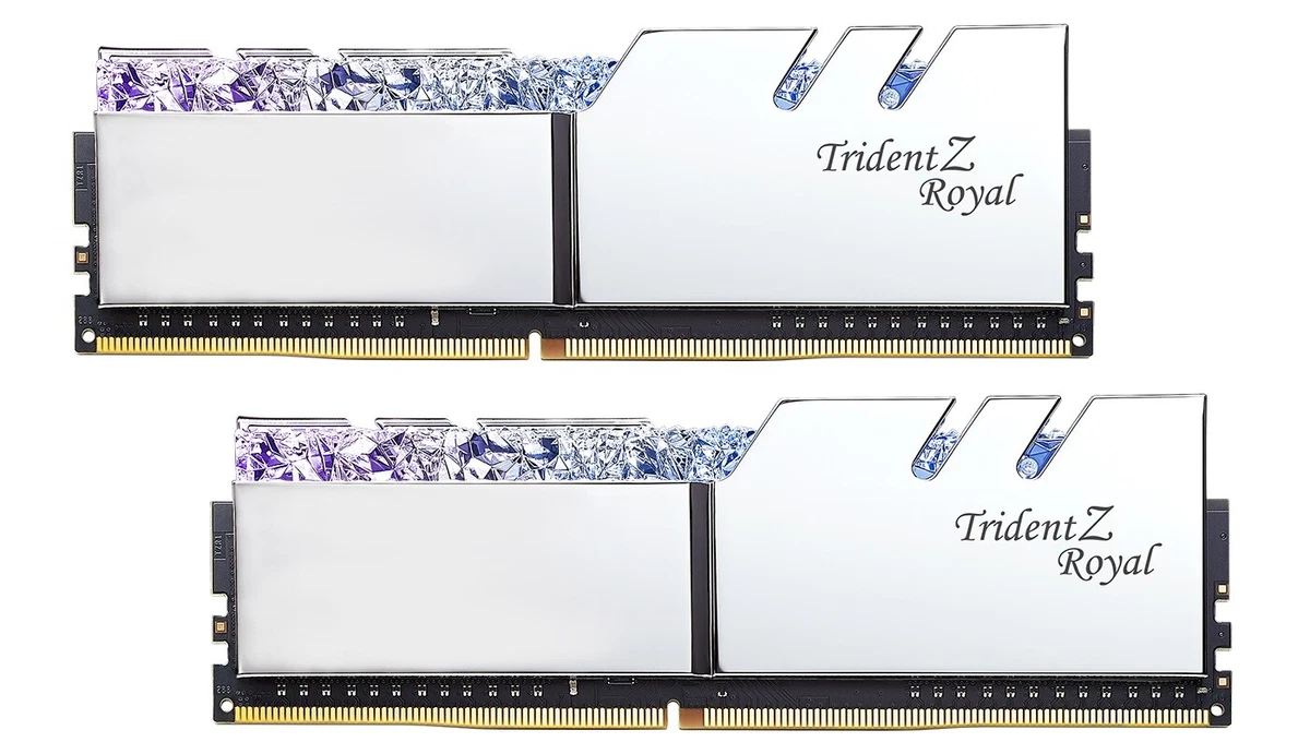 16GB G.Skill DDR4 Trident Z Royal Silver 4400Mhz PC4-35200 CL16