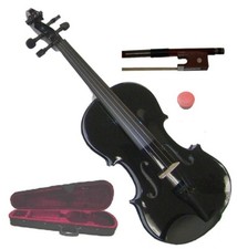 Merano 1/16 Violin with Case, Bow, Rosin for Student, Beginner, Gift - Black