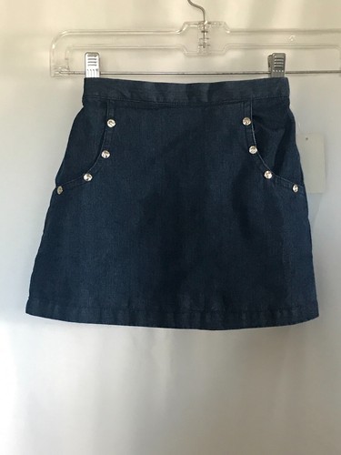 Kid's Blue Denim Skirt with Silver Studs, Size Small and Large - Picture 2 of 8