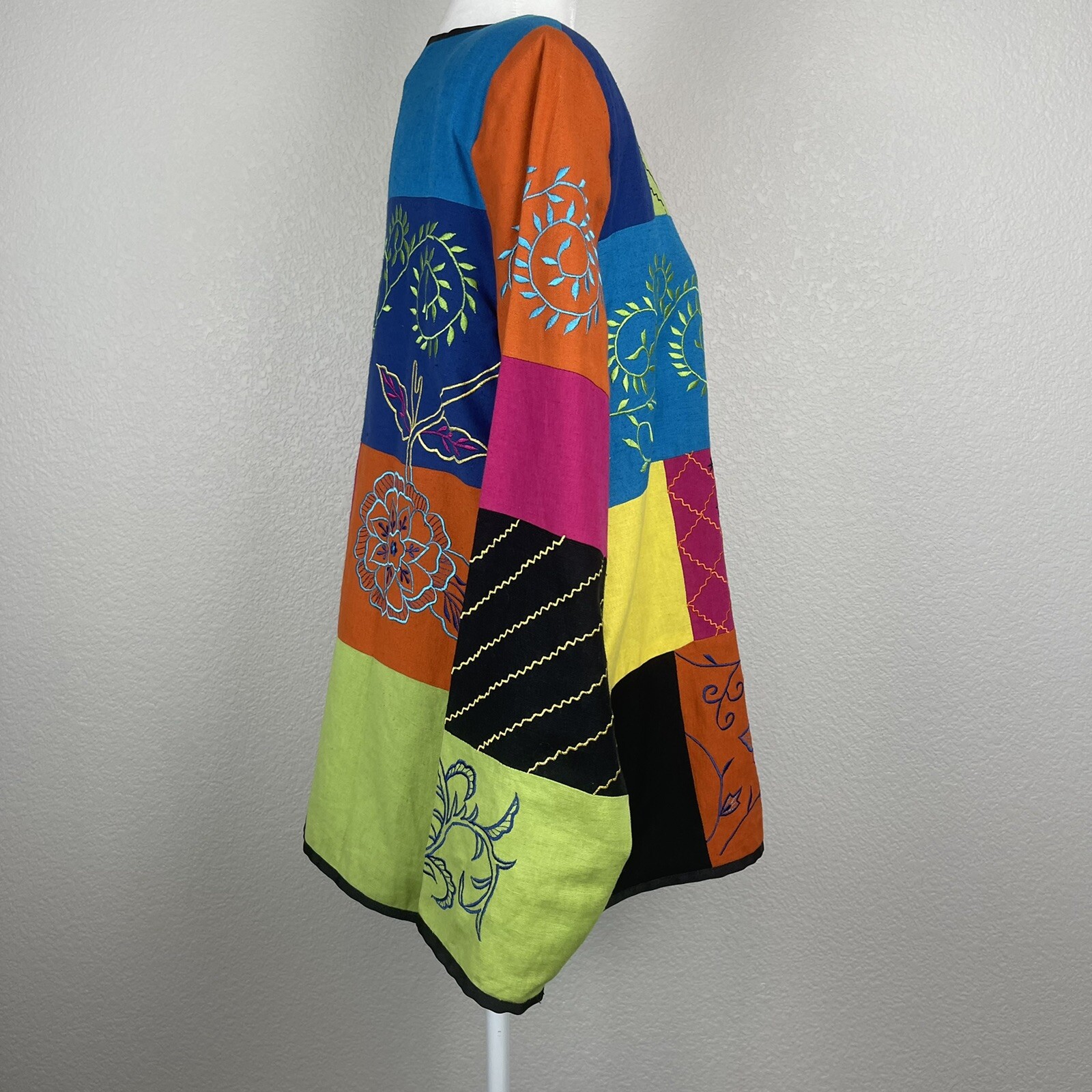 Indigo Moon Multi Colored Mix Patchwork Pattern F… - image 2