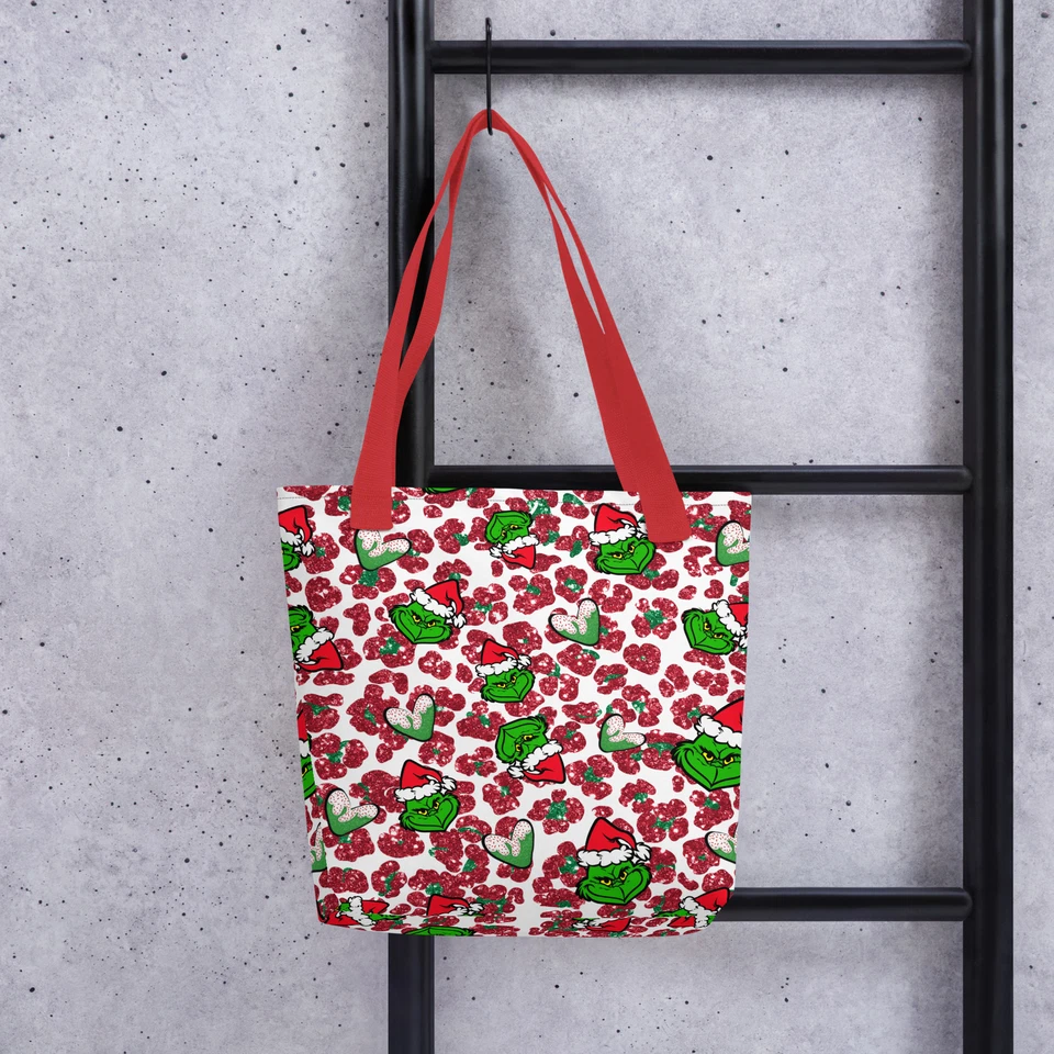 Bolso de Mano El Grinch Navidad Estampado Leopardo Foto 4 de 4
