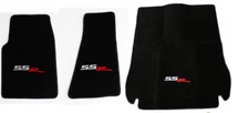 NEW! BLACK Floor Mats 2003 - 2004 CHEVY SSR EMBROIDERED Logo 3pc set w Cargo