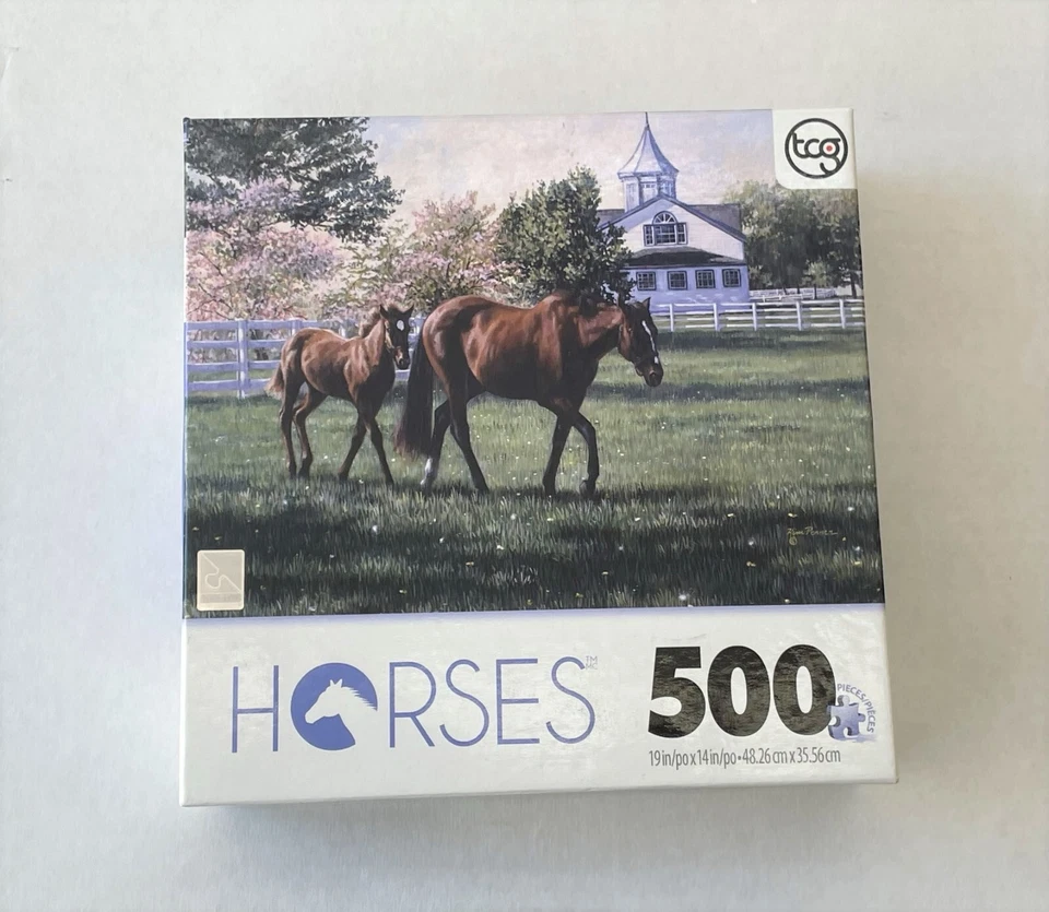 Rompecabezas Colección Caballos 500 piezas Primavera en KY TCG Sure-Lox 19x14 en Nuevo Foto 3 de 4