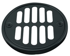 Westbrass Shower Strainer Set with Screws, Grill and Crown, Matte Black, D312...