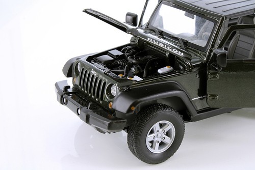 2007 Jeep Wrangler Rubicon Hard Top 1/24 Scale Diecast Model - DARK GREEN - Picture 5 of 8