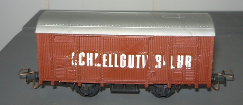 Konvolut 3x gedeckter Güterwagen + 1x Rungenwagen, H0, gebraucht&OHNE OVP - Picture 4 of 10