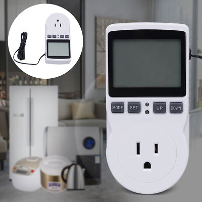 Digital Outlet Plug Temperature Controller with LED Display and Timer