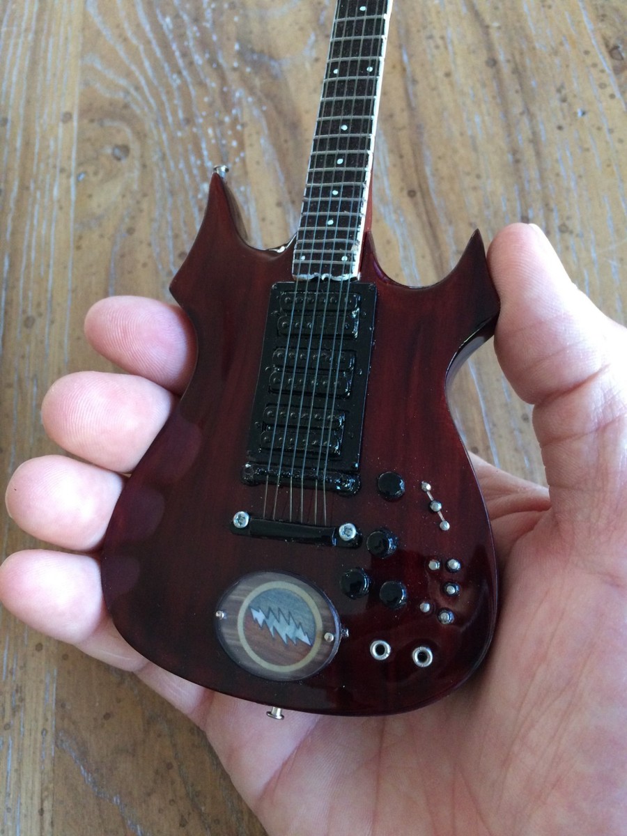 Miniature Guitare Tigre Jerry Garcia (Grateful Dead) – Réplique 1/4, Ornement Musique Avec Boîte