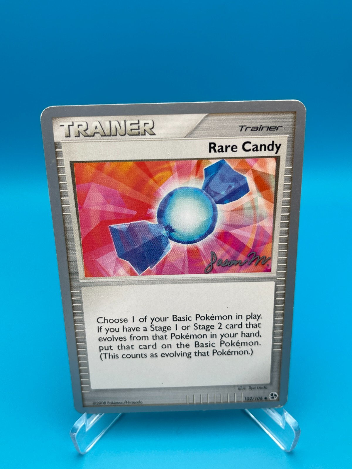Rare Candy 102/106 2009 World Championships LP Pokemon Card