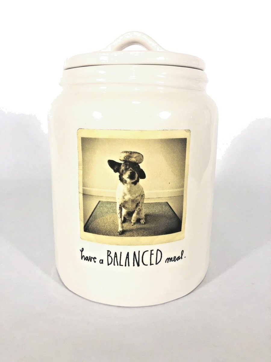 Rae Dunn Artisan Collection Dog Treat Jar Lidded Canister Have a