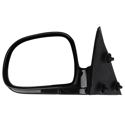 Asucarparts Manual Driver Side Mirror – Fits Blazer, Jimmy, S10 Pickup (Left, Black, Towing Style)