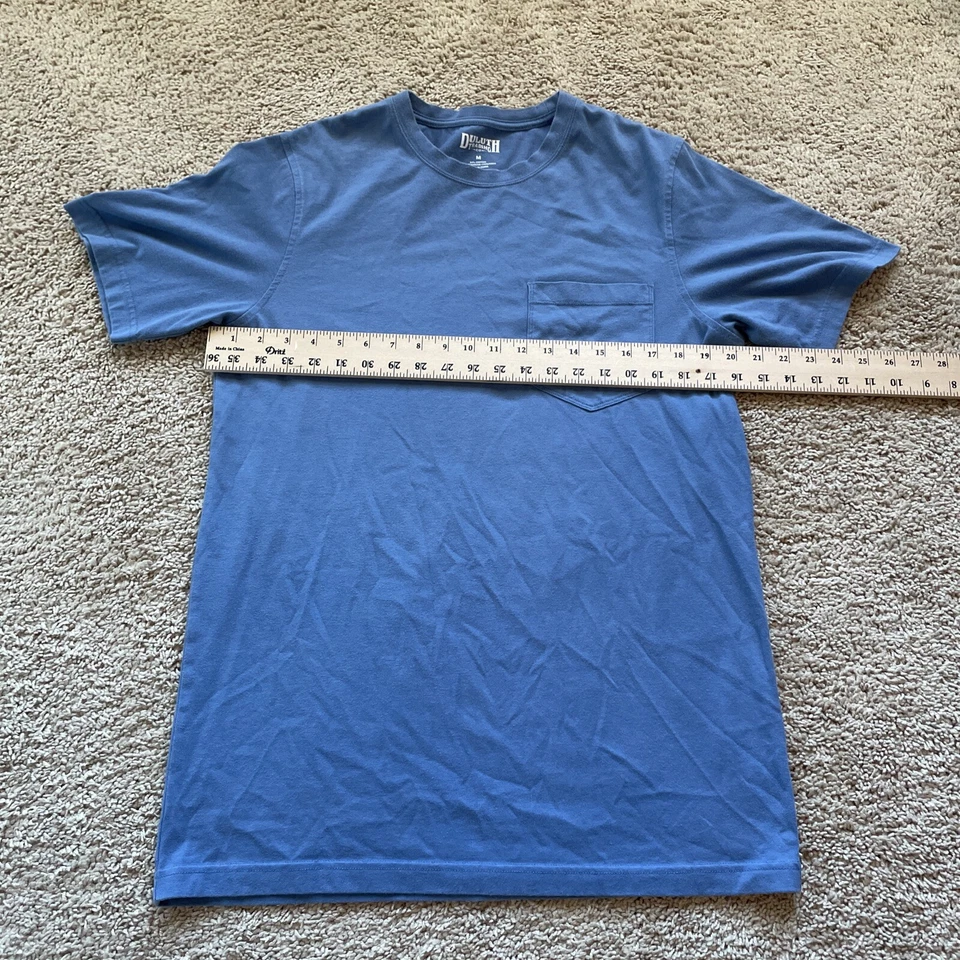 Camisa Duluth Trading Para Hombres Azul Medio Manga Corta Algodón Informal Ropa de Trabajo Foto 4 de 4