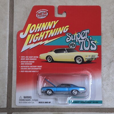 Johnny Lightning Super 70s 1970 Chevy Monte Carlo SS 454 Blue HTF