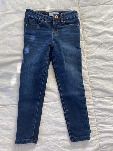Zara Kids Girls Size 5 Blue Jeans Denim Stretch Skinny Adjustable Waist - Picture 2 of 6